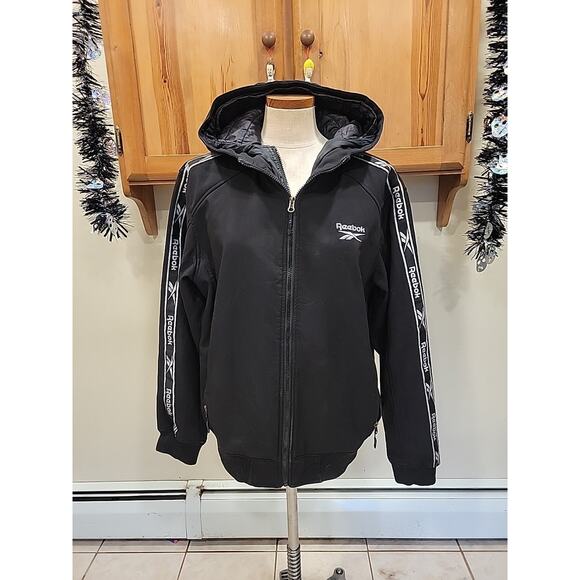 Reebok Men's Softshell Full Zip Jacket Black Size L - Picture 1 of 10